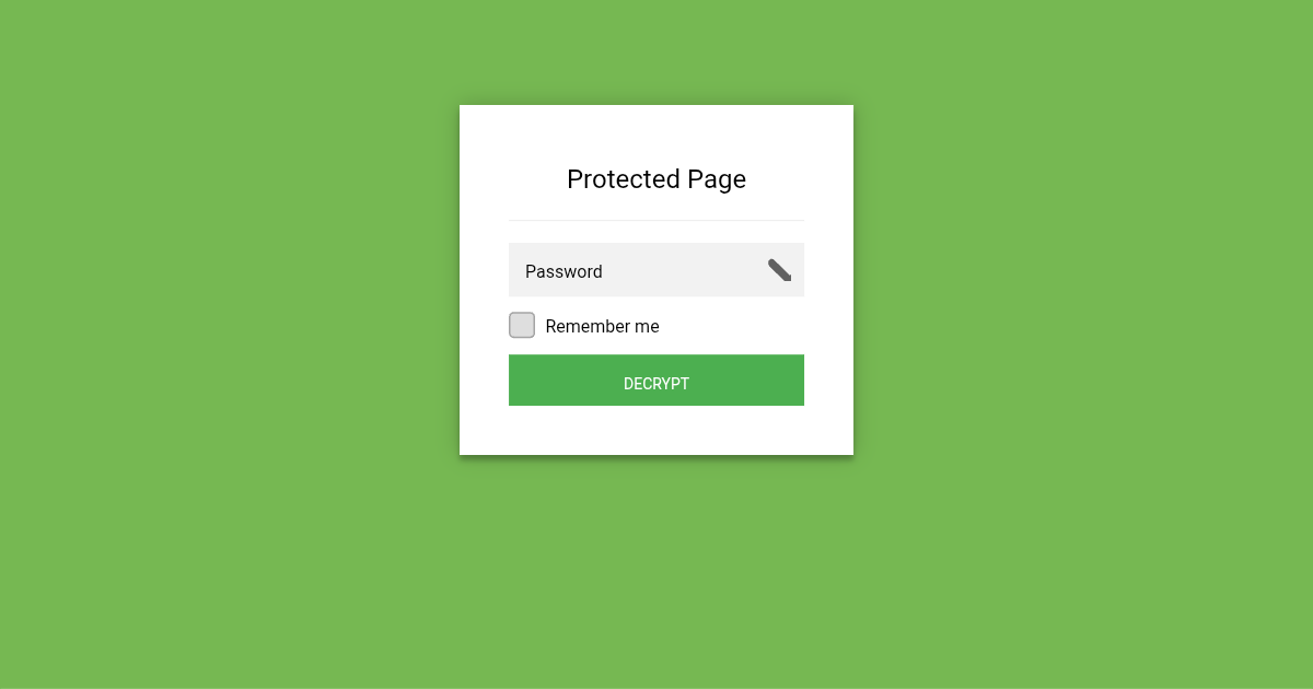 Protected Page